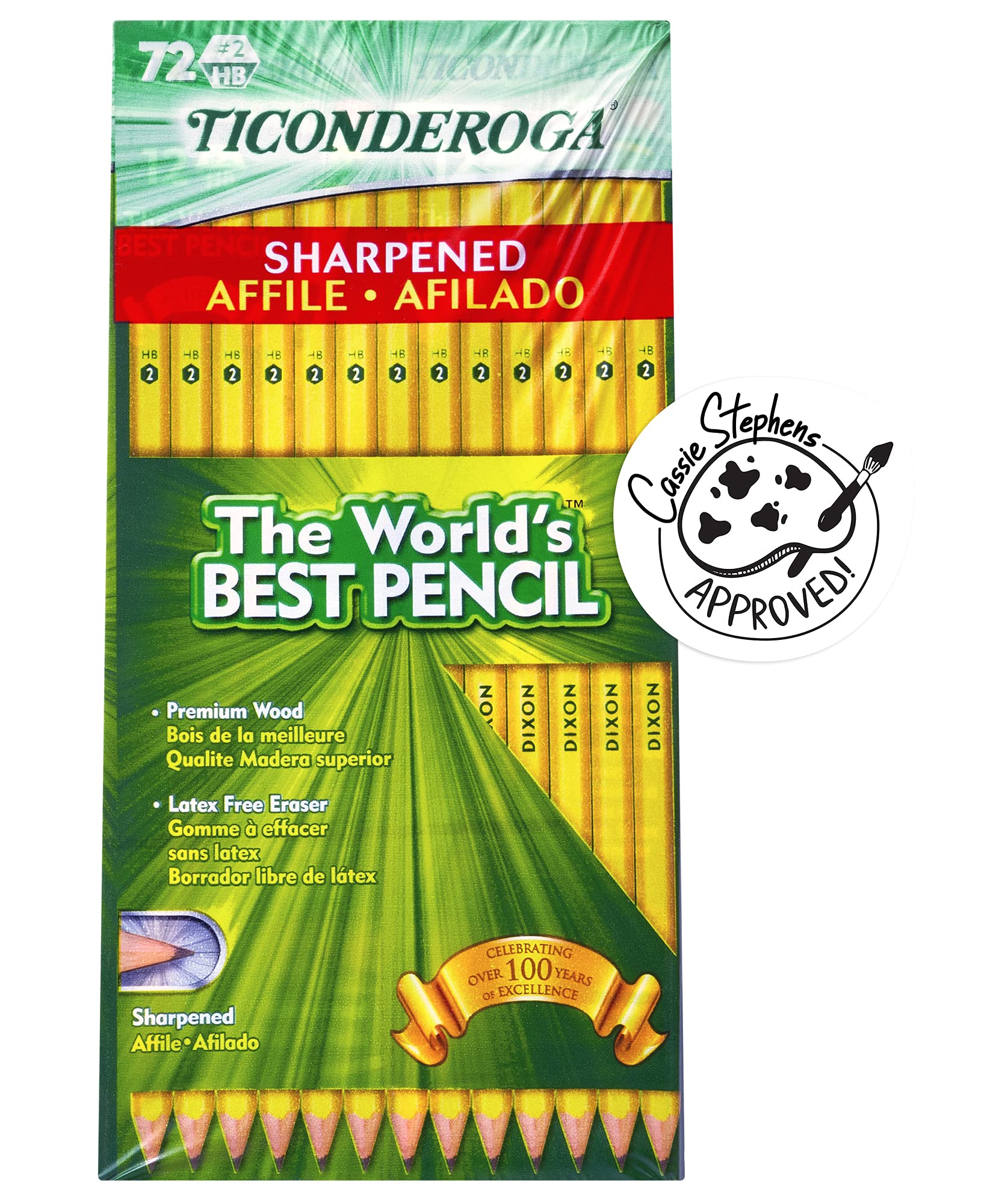 TICONDEROGA Pencils Wood Cased 2 HB Soft Pre Sharpened with Eraser  | amzdealz
