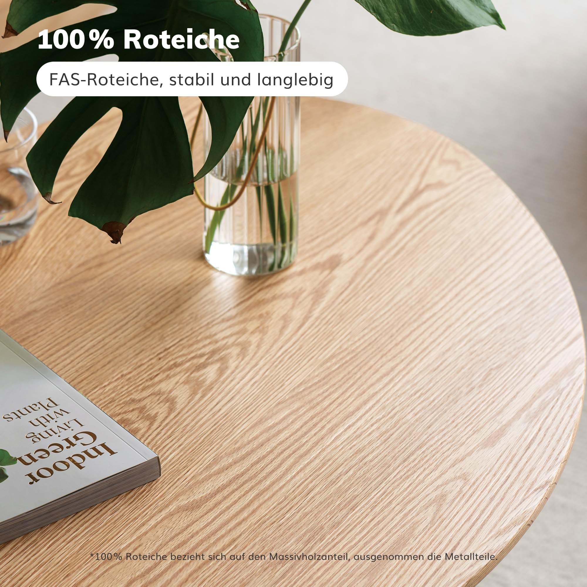 YESWOOD Massivholz Beistelltisch, Couchtische aus Eiche, Ovaler Beistelltisch mit Naturholzbeinen, Kieselsteinform für Wohnzimmer und Balkon, Sofatisch modern, Natur, 34T x 50B x 45H cm