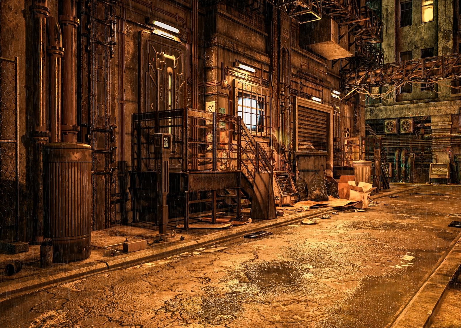 10x8FT (3x2.5m) Taller Industrial Abandonado Fondo Fotográfico