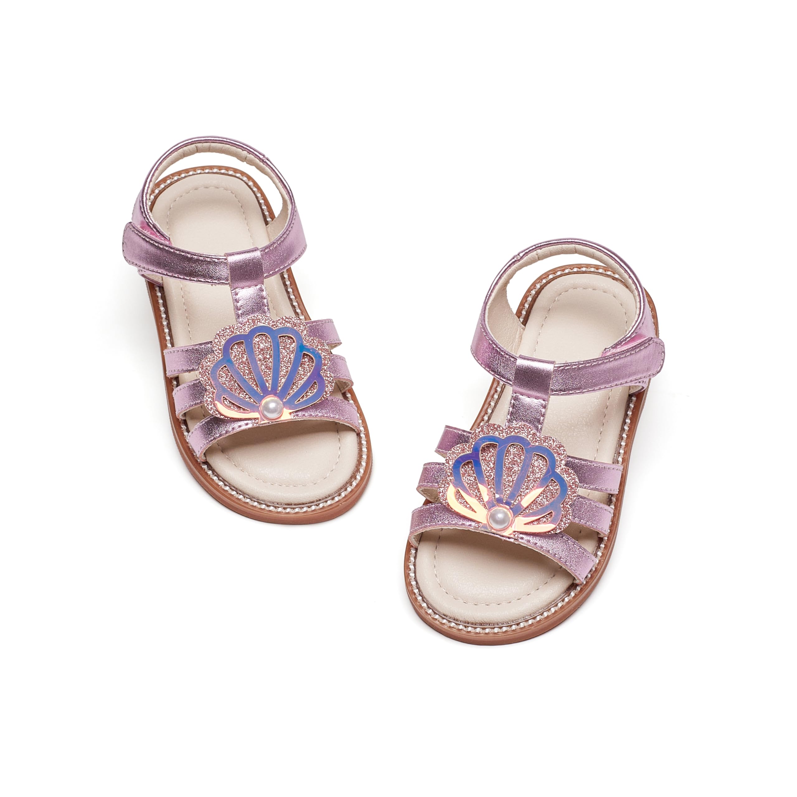 Kiderence Toddler Flower Girl Sandals Open Toe Dress Shoes Wedding Party