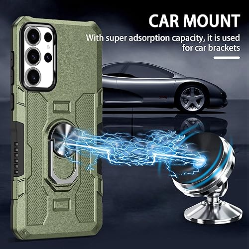 Miniatura 3 de Funda compatible con Honor X7, funda protectora magnética a prueba de golpes, compatible con Honor Play 30 Plus 5G, funda 2 en 1, color verde