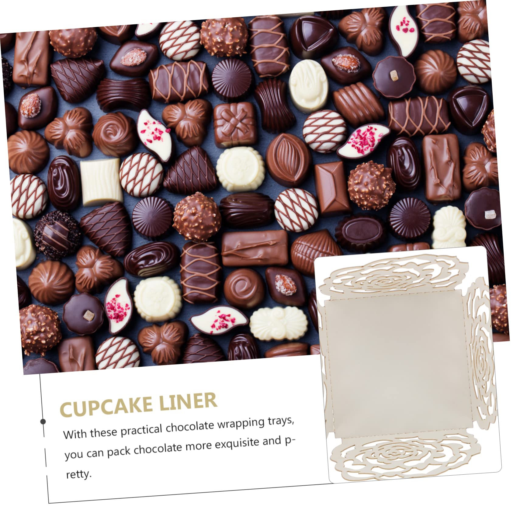 DECHOUS 200pièces Caissettes pour Bonbons Et avec Décorations Dentelle pour Mariages Et Fêtes Support pour Truffes Et Douceurs