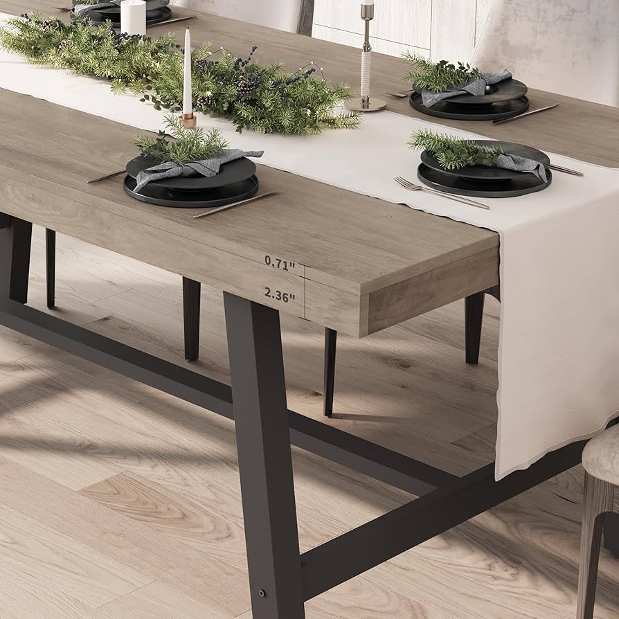 Amazon.com - GarveeHome Industrial Dining Table for 6-8