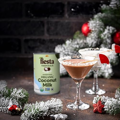 Miniatura 5 de Fiesta Tropicale - Leche de coco orgánica sin azúcar, latas de 13.5 onzas (paquete de 6)