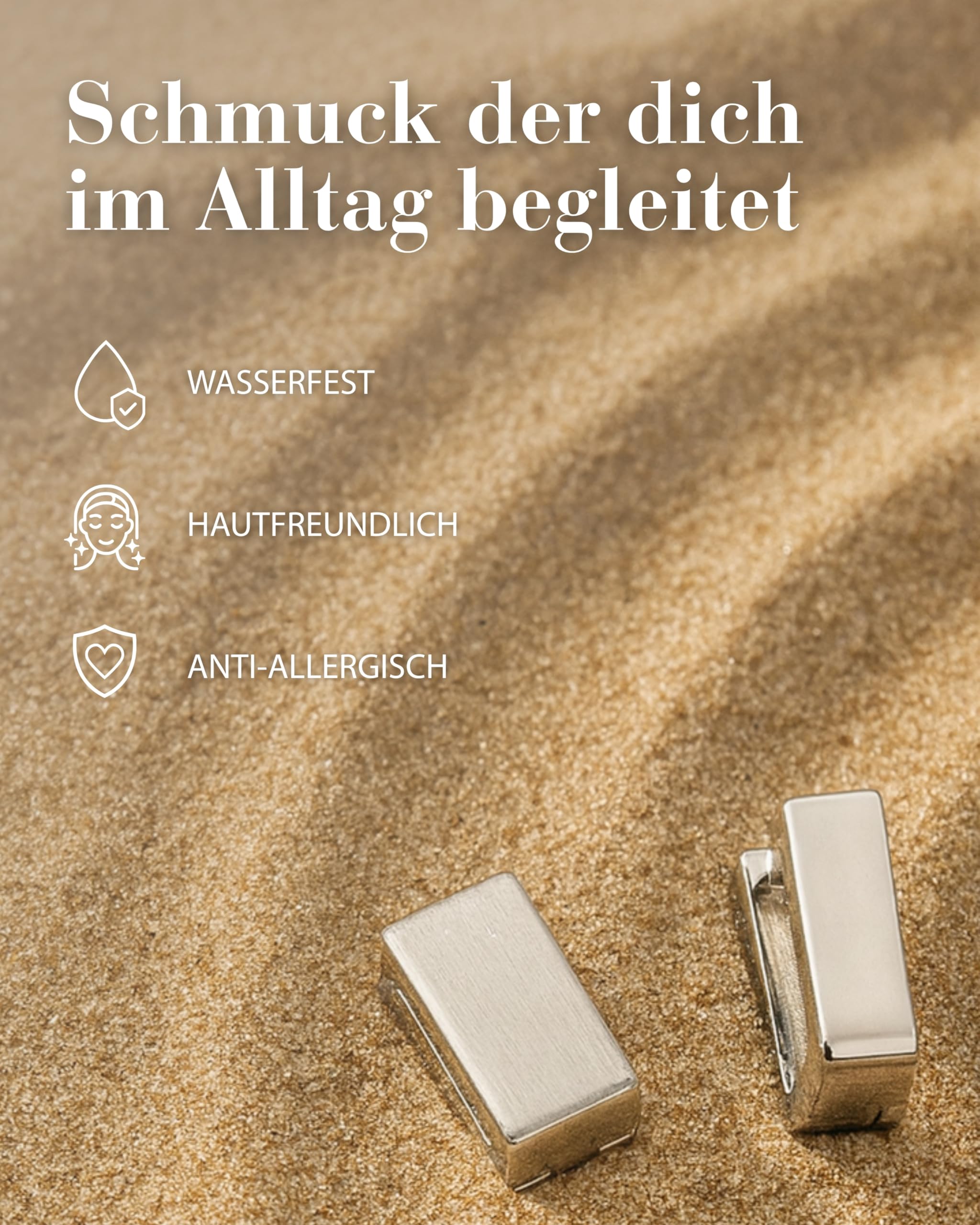VINANI Klapp-Creolen aus 925 Sterling Silber I Nickelfreie Ohrringe für Damen I Mattierte Front & glänzende Seiten mit Anlaufschutz I Allergikerfreundlich I Handarbeit in Juweliersqualität I CRA