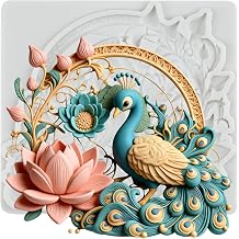 Peacock Fondant Mold Peacock Flower Silicone Chocolate Molds