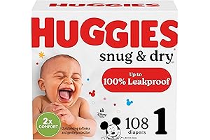 Diaper Deal: Snug & Dry Newborn Diapers, Size 1 (108 Count)