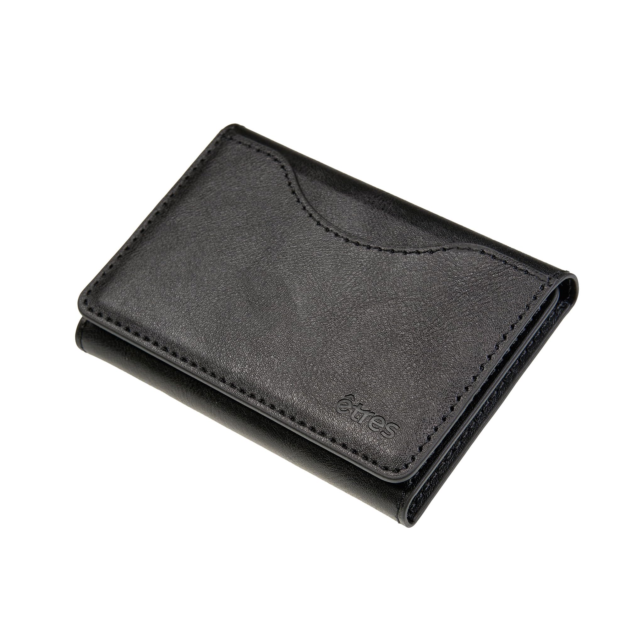 TECHMADE Etres Portafoglio Magsafe Compatibile per iPhone 17/16/15/14/13/12 - Portacarte Magnetico, RFID, in PU Leather - 6 Slot Carte + Tasca Contanti - Compatto, Unisex, Antiscivolo (NERO)