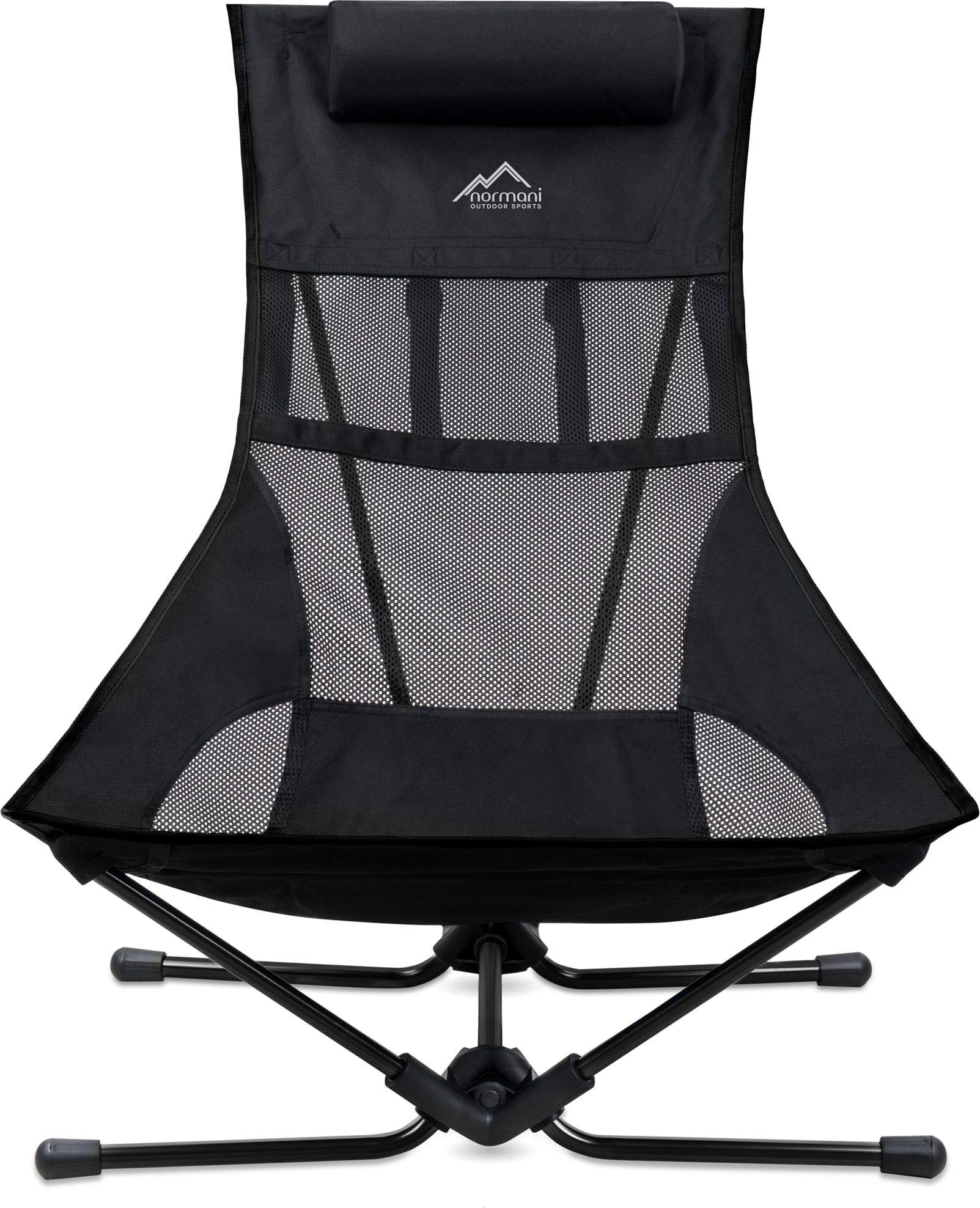 normani Ultraleichter Strandstuhl Campingstuhl 2-in-1 Beachchair oder Campingliege - verstellbare Rückenlehne mit Kopfkissen