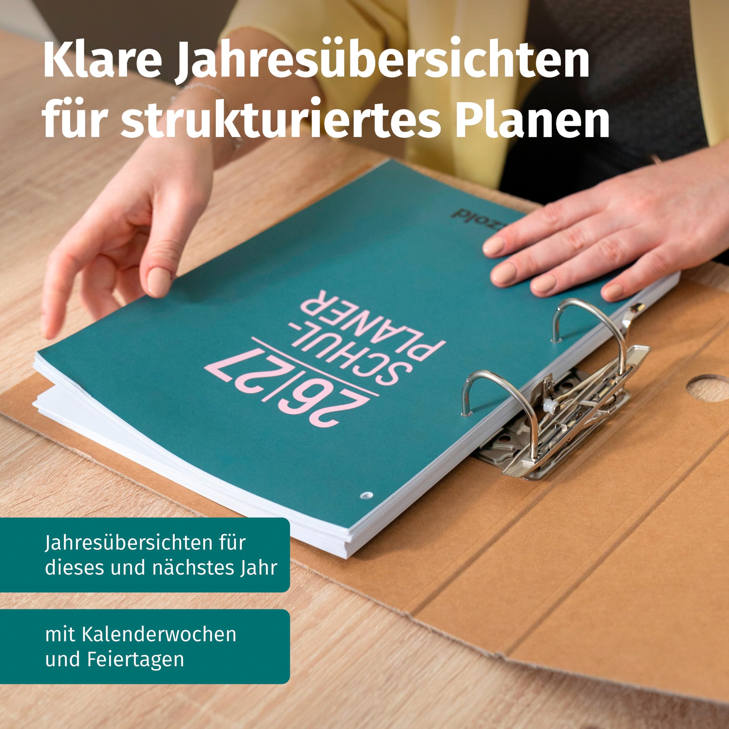 Betzold Design Lehrerkalender 2026/2027 DIN A4 Loseblattsammlung - Schulplaner, Schuljahr-Organizer, gelocht zum Abheften