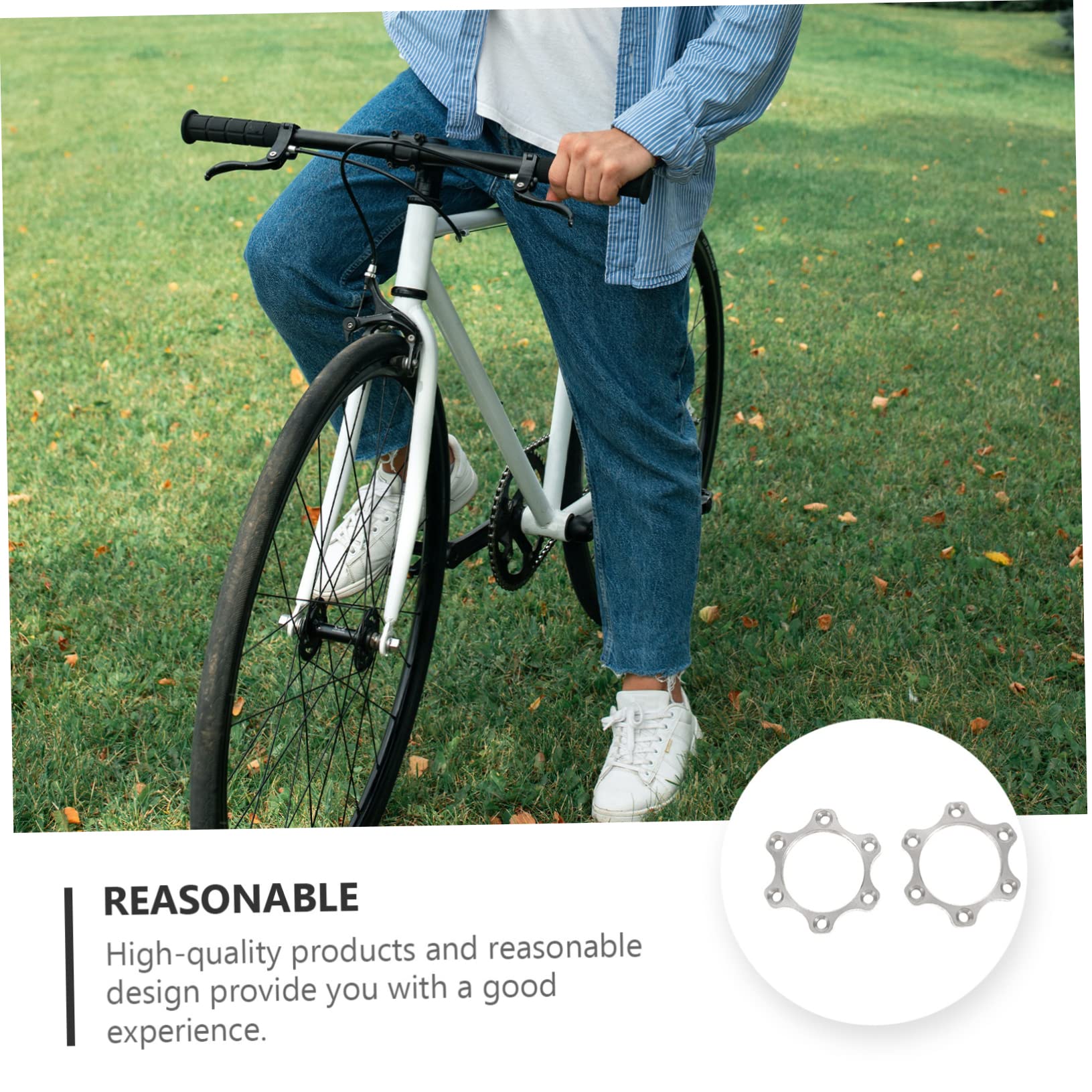 Totority Aluminum Alloy Bike Hub Adapters 6-hole for Disc Brake Pads Bike Hub Adapter Disc Brake Conversion Seats Safe Ride