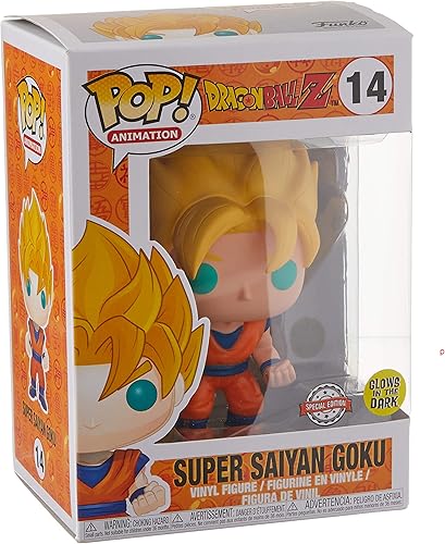 Miniatura 3 de Funko Pop! Anime Dragonball Z brilla en la oscuridad Super Saiyan Goku figura de acción EE exclusiva