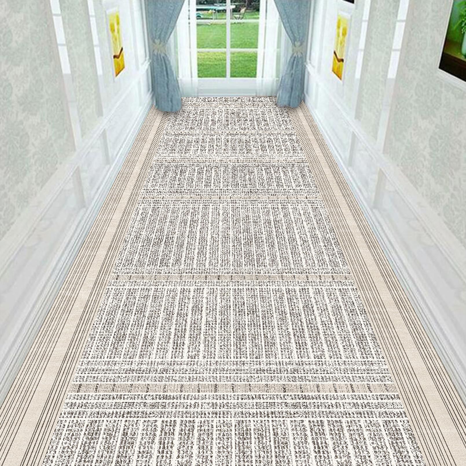 AZMANI Runner Rugs, Carpet Runner 100cm 1.5m 2m 250cm 300cm 4m 5m 6m Extra Long Carpets, Contemporary Passage Runner Rug for Hallway, 0.6m x 1.5m