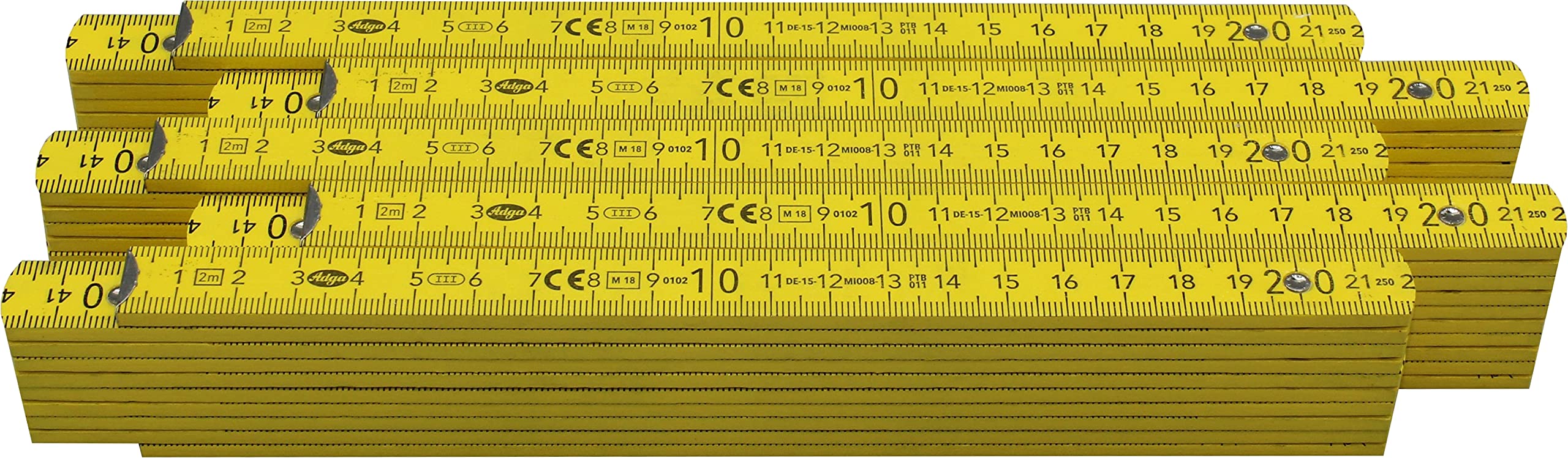 Metro Pieghevole In Legno Di Faggio Adga 250plus - 2 Metri, Con Scala Angolare E Blocco A 90°/180° - Foto 12