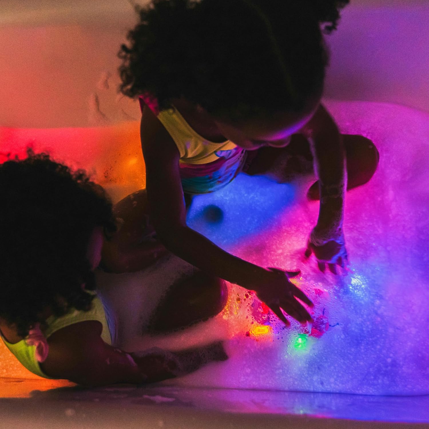Glo Pals Water-Activated Light-Up Cubes Bundle for Sensory Play – 12 Pack (Holly Jolly)