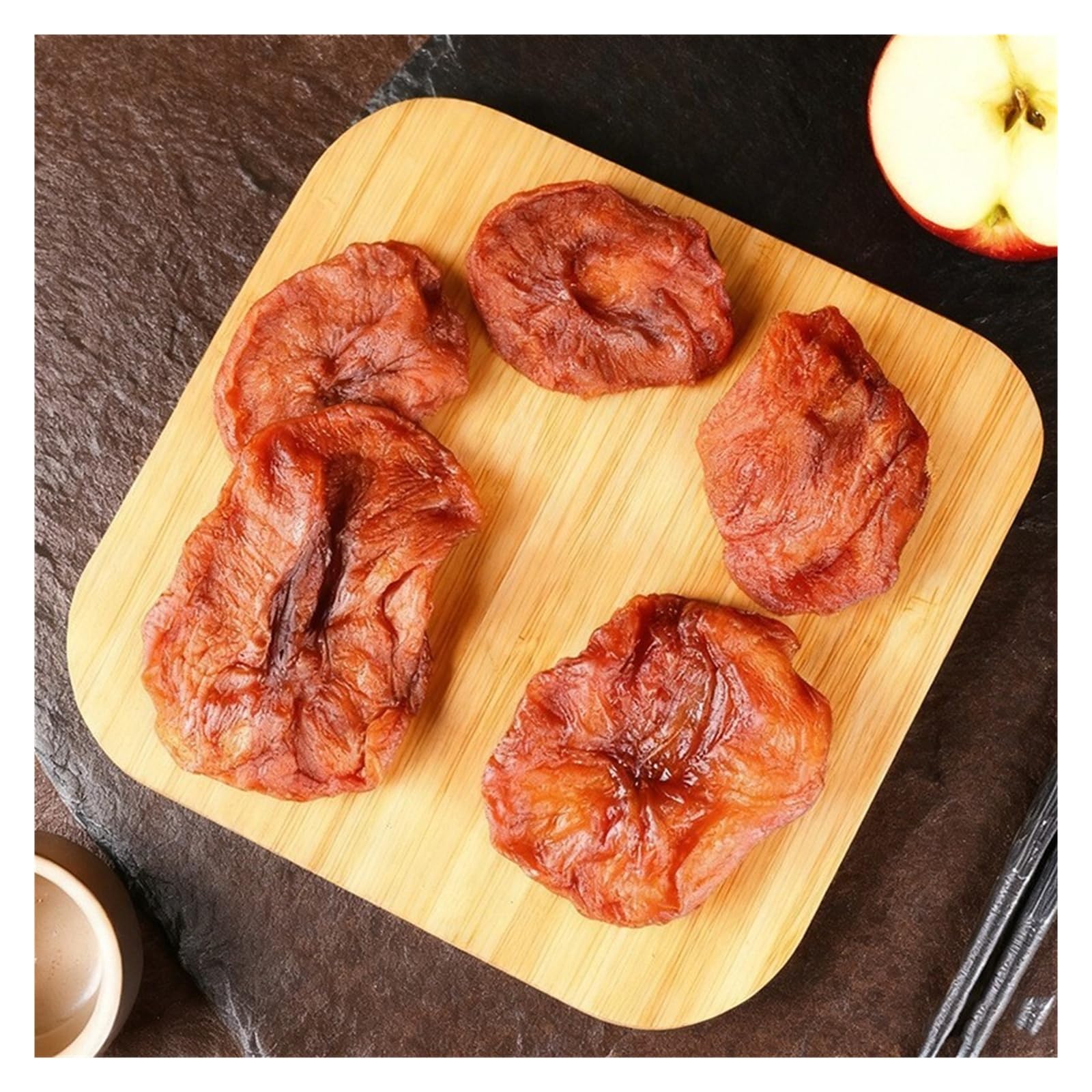 ¡Ya están aquí 250 g de manzanas secas! Gruesas, tiernas, dulces y masticables, disfrute de estas deliciosas frutas secas cuando lo desee.(2pcs)