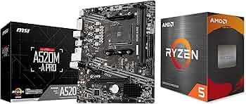Amazon.in: Buy AMD Ryzen 5 5500 Desktop Processor + MSI A520M-A