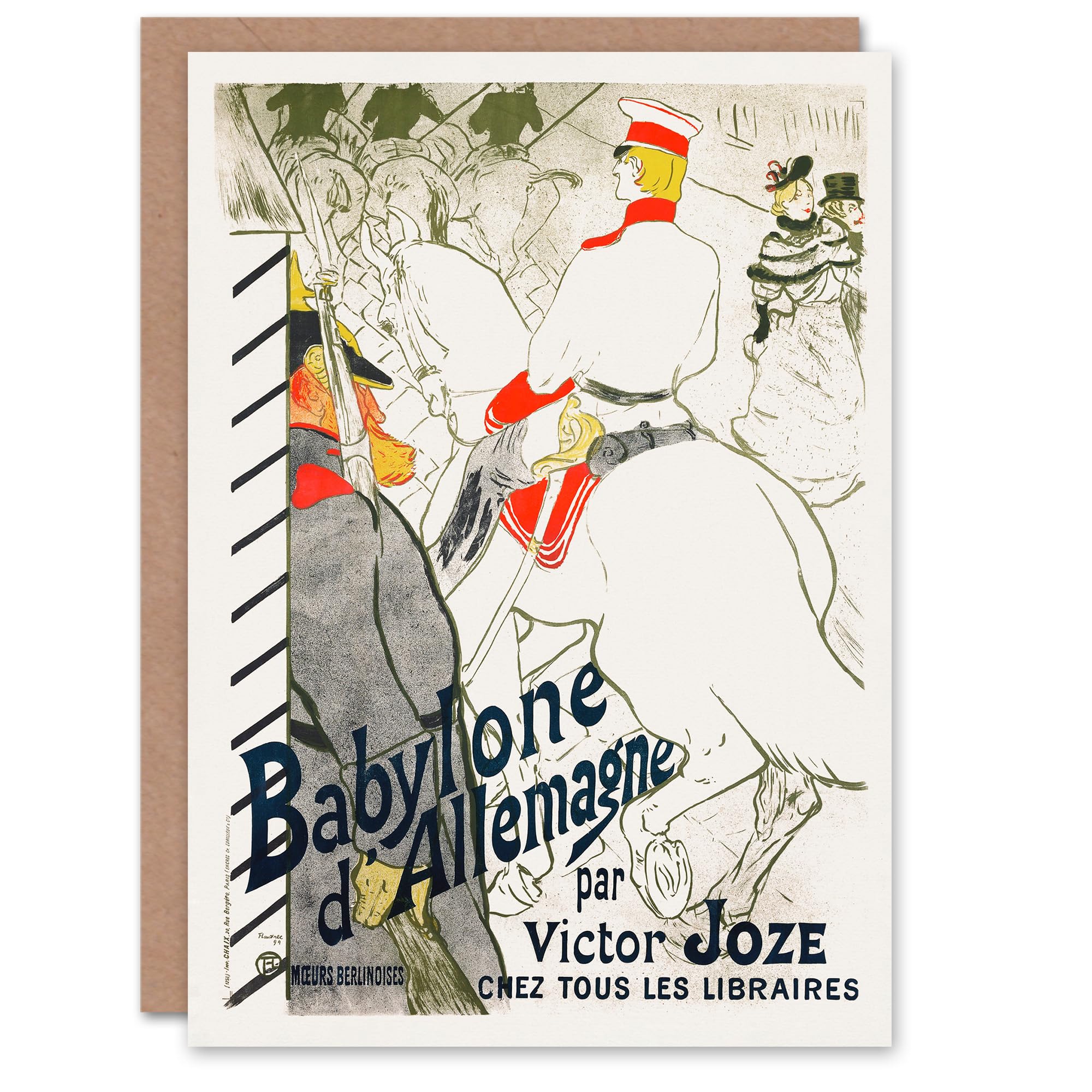 Artery8 Toulouse Lautrec Art Card - Greeting Card - White