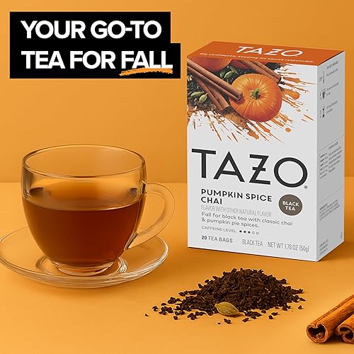 Miniatura 2 de TAZO Pumpkin Spice Chai Tea Bags, Black Tea, Holiday Gift For Tea Lovers, 20ct (6pk)