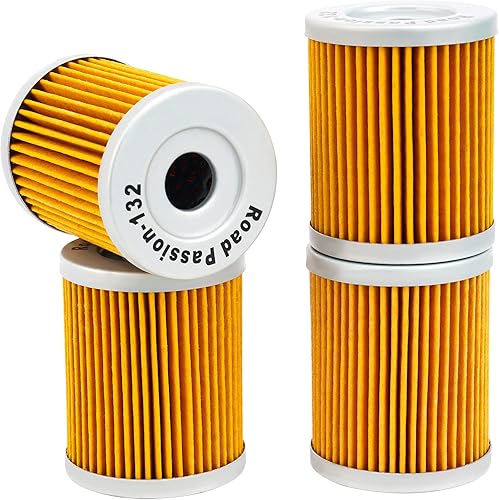 Road Passion 1651019B00 1651025C00 Filtro de aceite de alto rendimiento para Arctic Cat 300 2X4 280 1998-2003/300 4X4 280 1998-2005 (paquete de 4)