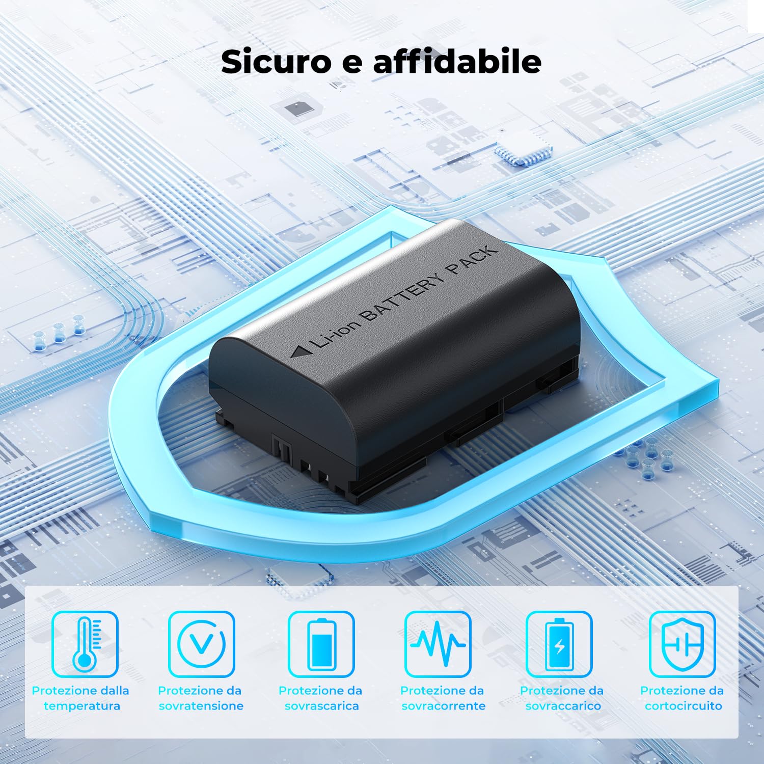 K&F CONCEPT caricabatterie triplo per batterie LP-E6P da 2400 mAh, compatibile con le fotocamere R6 Mark II/III, R5 Mark II, C50, R5, R6, R7, 5D, 6D e 7D Mark II