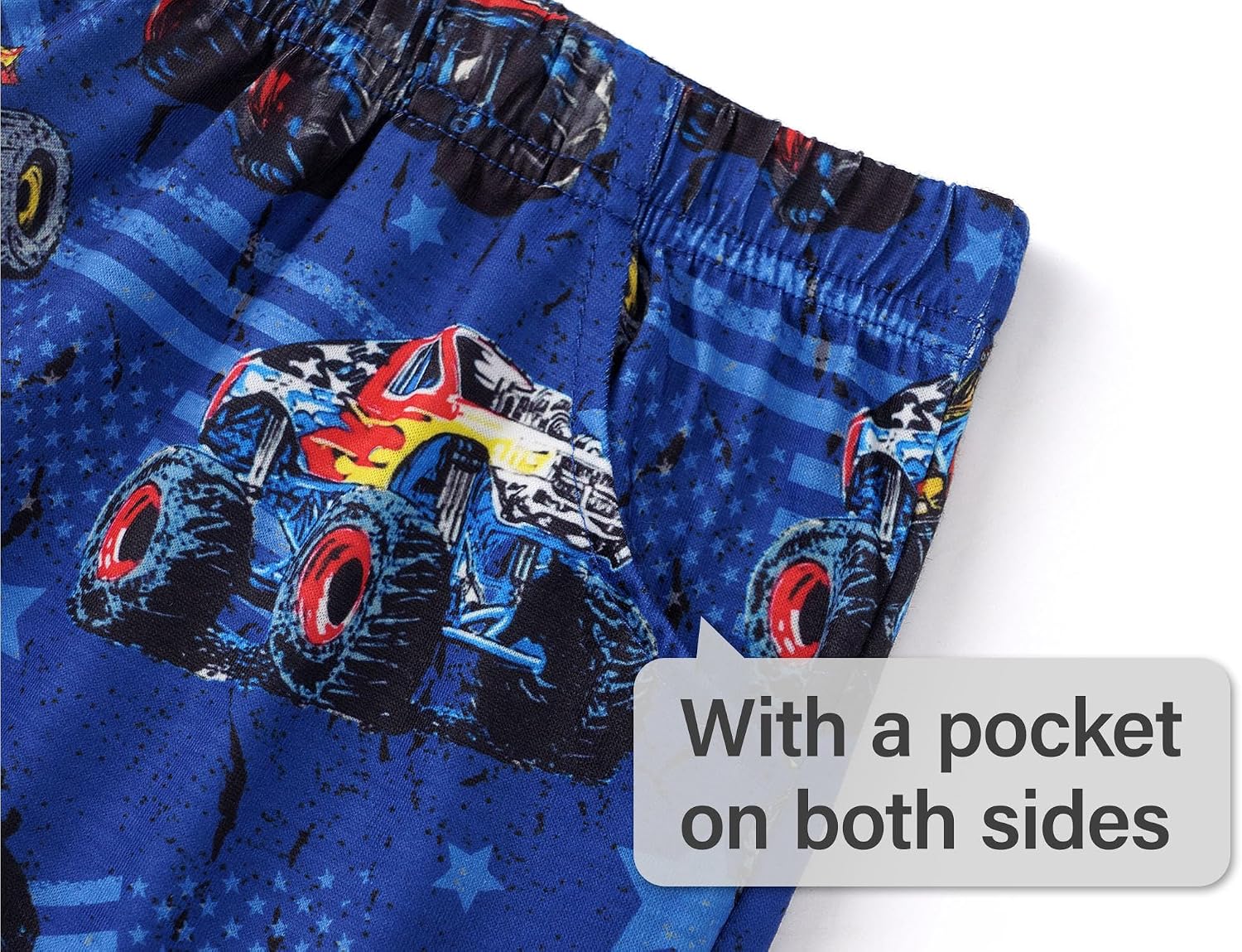 Beezizac Boys Pajamas 3-Pack Novelty Print Pajama Shorts Size 6-18