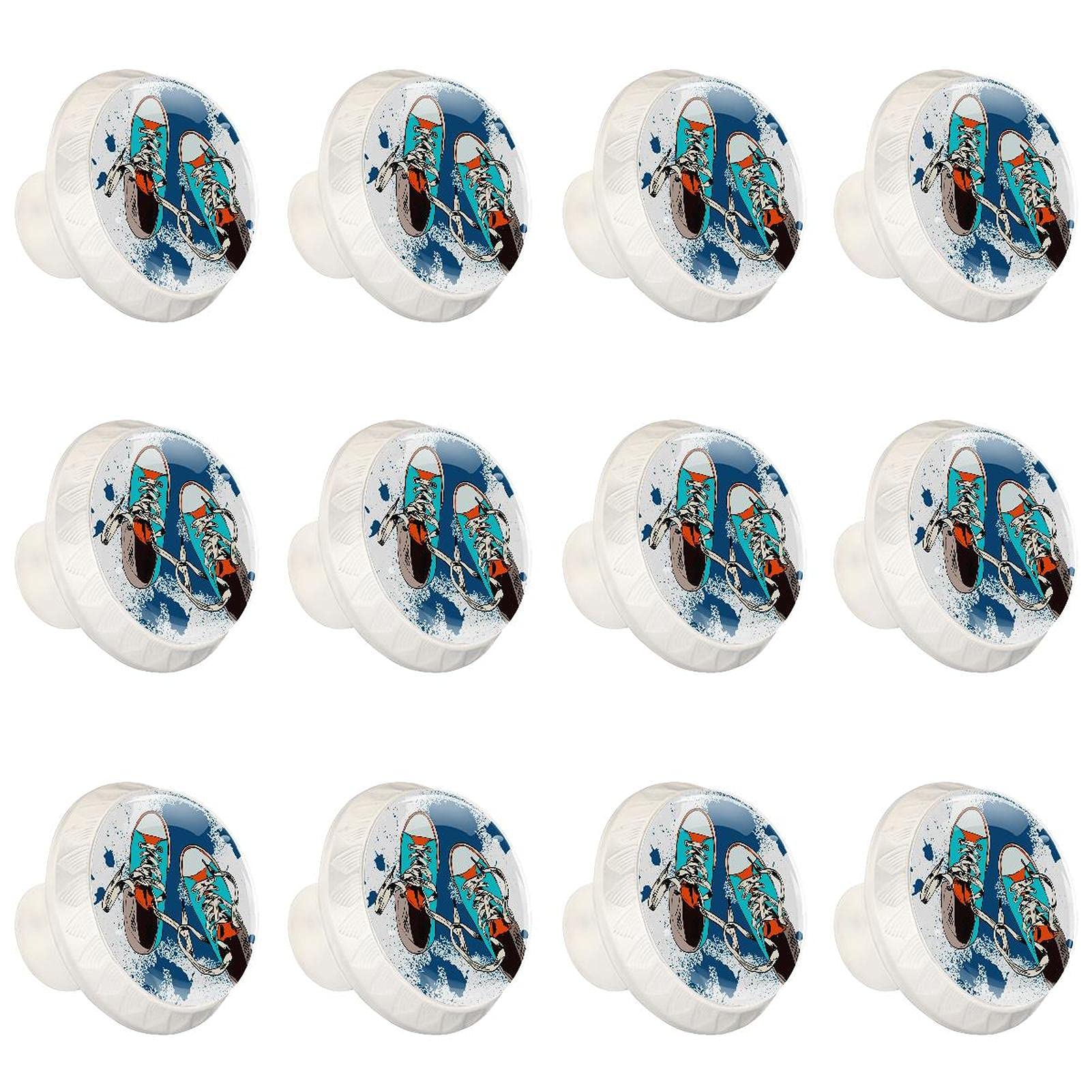 Boutons de placard de cuisine ronds | Prise en main facile et design Anime Cool 12 pcs