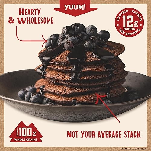Vista 8 de Kodiak Cakes Protein Pancake Power Cakes, mezcla para hornear flapjack y waffle, chocolate negro, 18 onzas (paquete de 6)