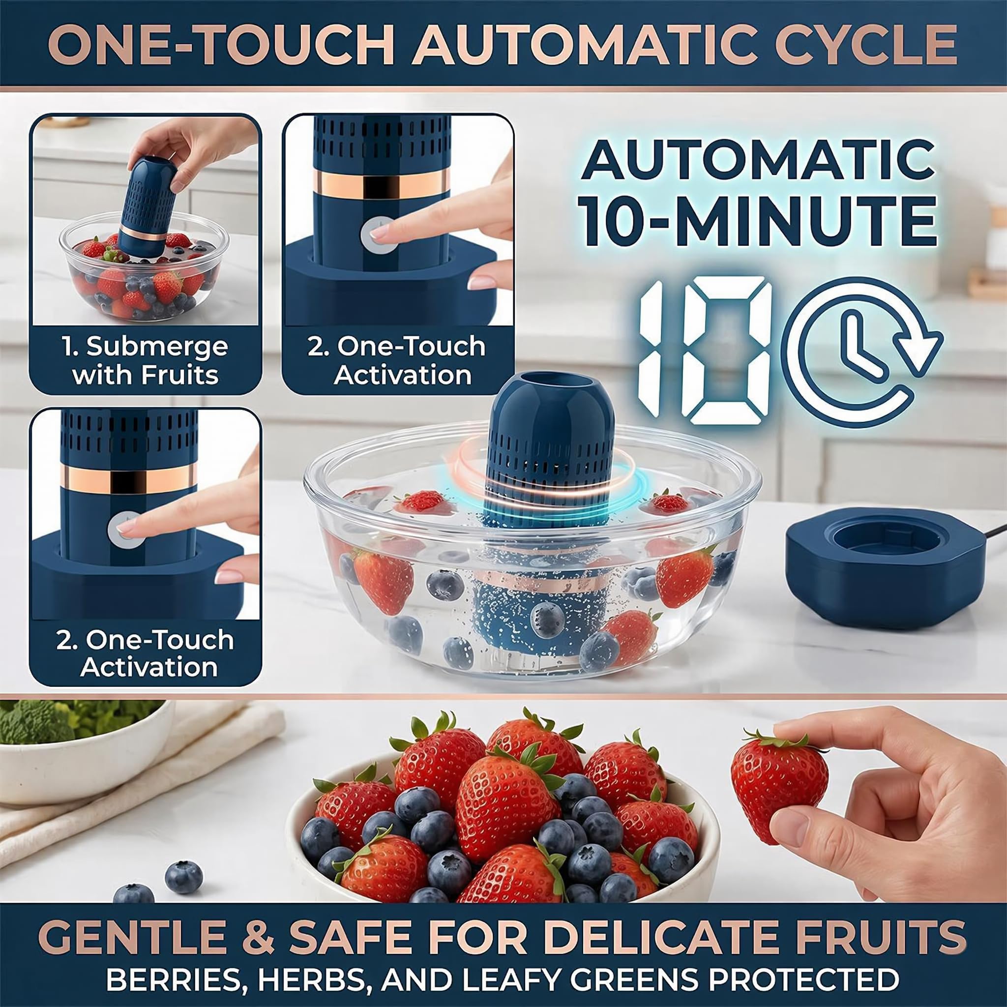 Purificateur de fruits et légumes pour machine à laver, forme capsule