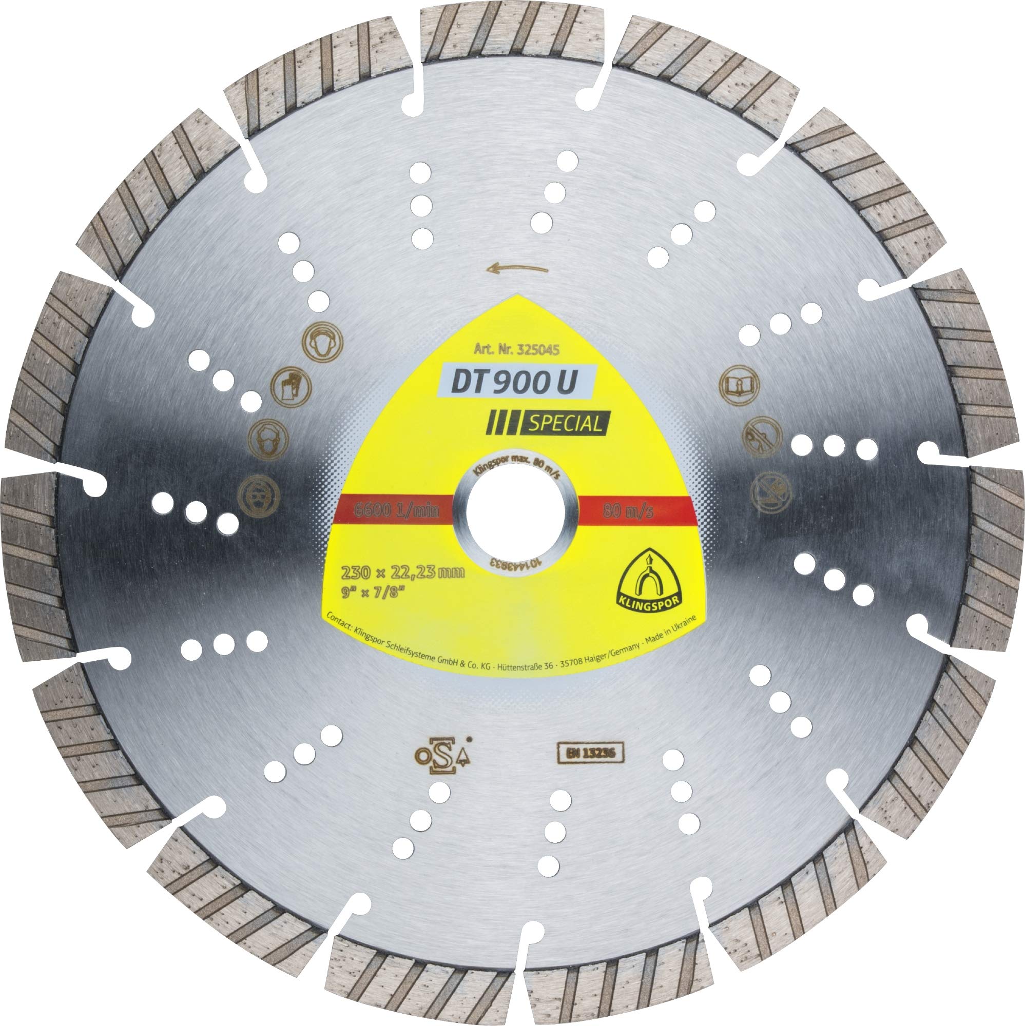 DT 900 U - Disco de corte de diamante (115 x 2,4 x 22,23 mm, 8 segmentos, 33 x 2,4 x 12 mm)