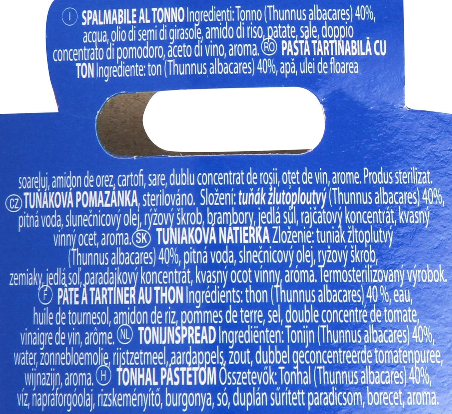 AS do MAR Patè Tonno Crema de atún 6 x 100 g untable + Italian Gourmet plpa 400 g