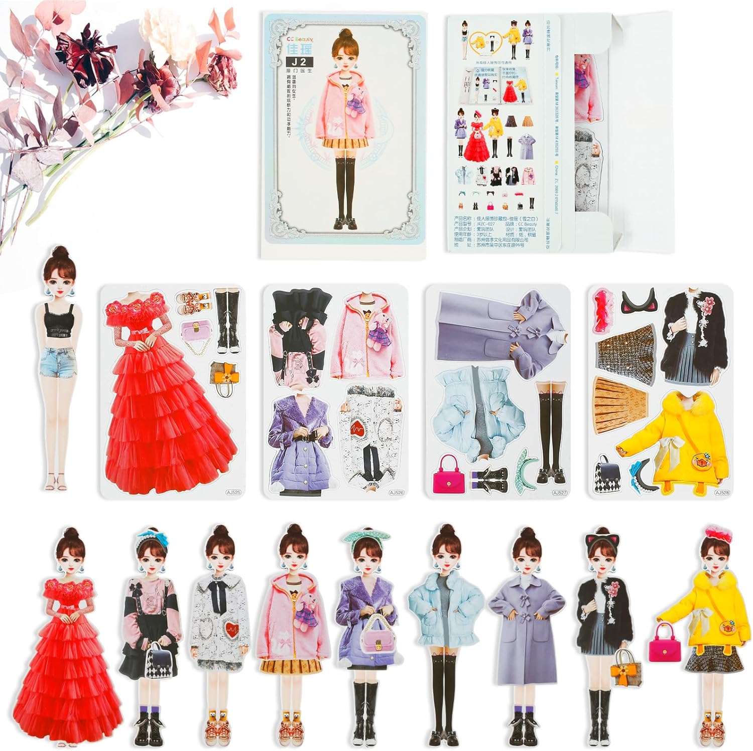 FALESOUL Dress Up Dolls, New Doll Dressing Stickers