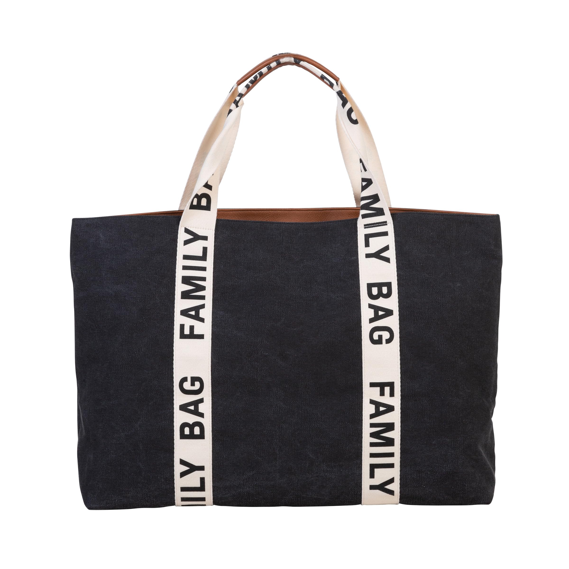 CHILDHOME, Family Bag, Bolso cambiador, Bolso de viaje/fin de semana, Gran capacidad, Bolsa amovible incluida, Colección Signature Negro