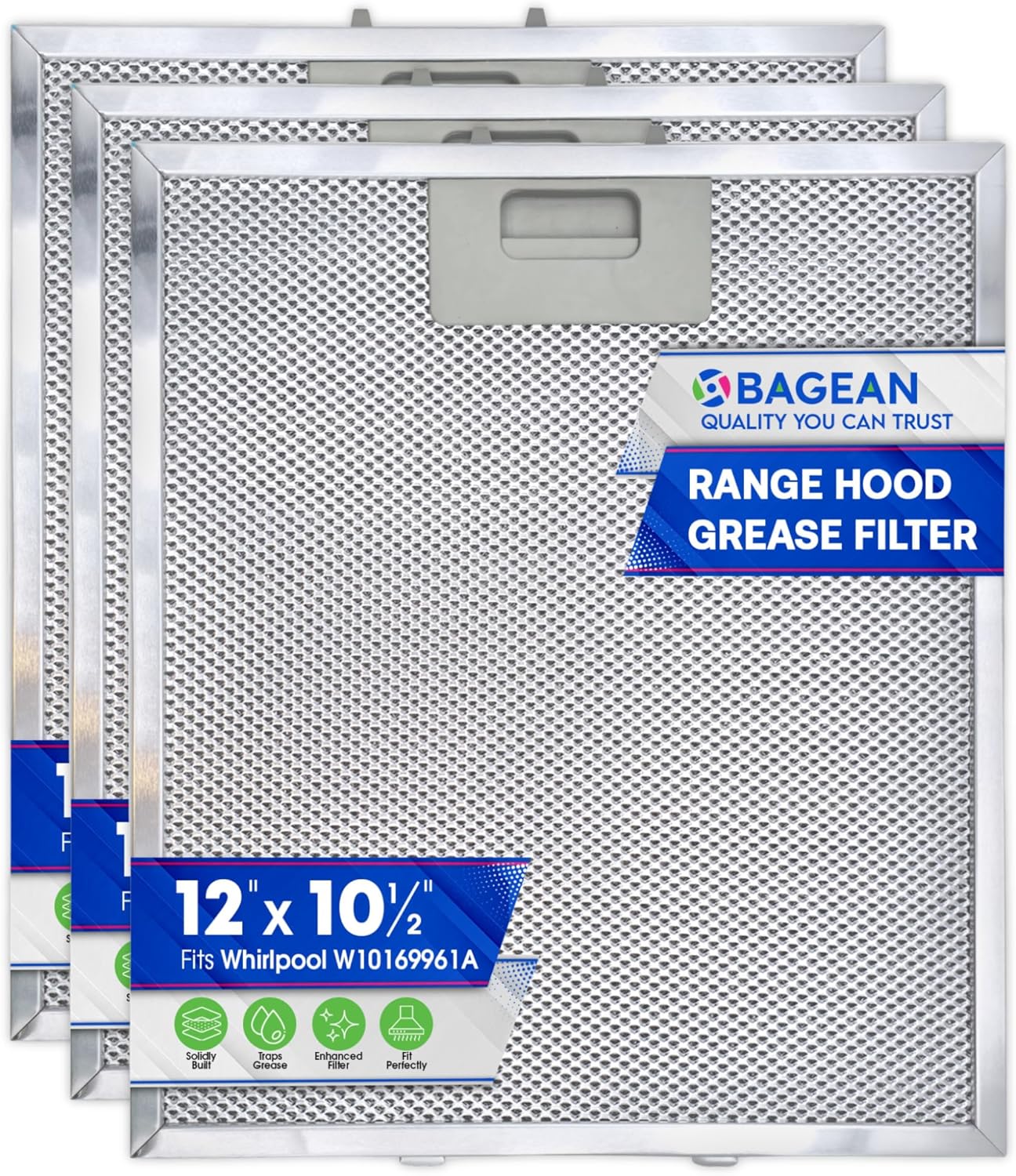 Range Hood Filter Replacement 12" x 10.5" for W10169961A