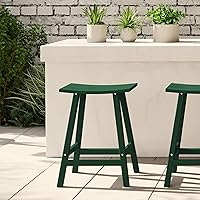 Vista 29 de WestinTrends Malibu - Juego de 2 taburetes de 24 alturas para exteriores/patio, madera envejecida
