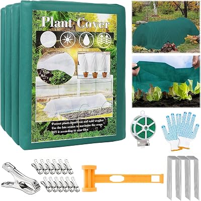 10ft x 30ft Plant Netting Cover, 1.77 oz/yd² Greenhouse Cover & Garden Netting, Reusable Floating Row Cover, Greenhouse Netting for Winter Freeze, Sun, & Pest Control