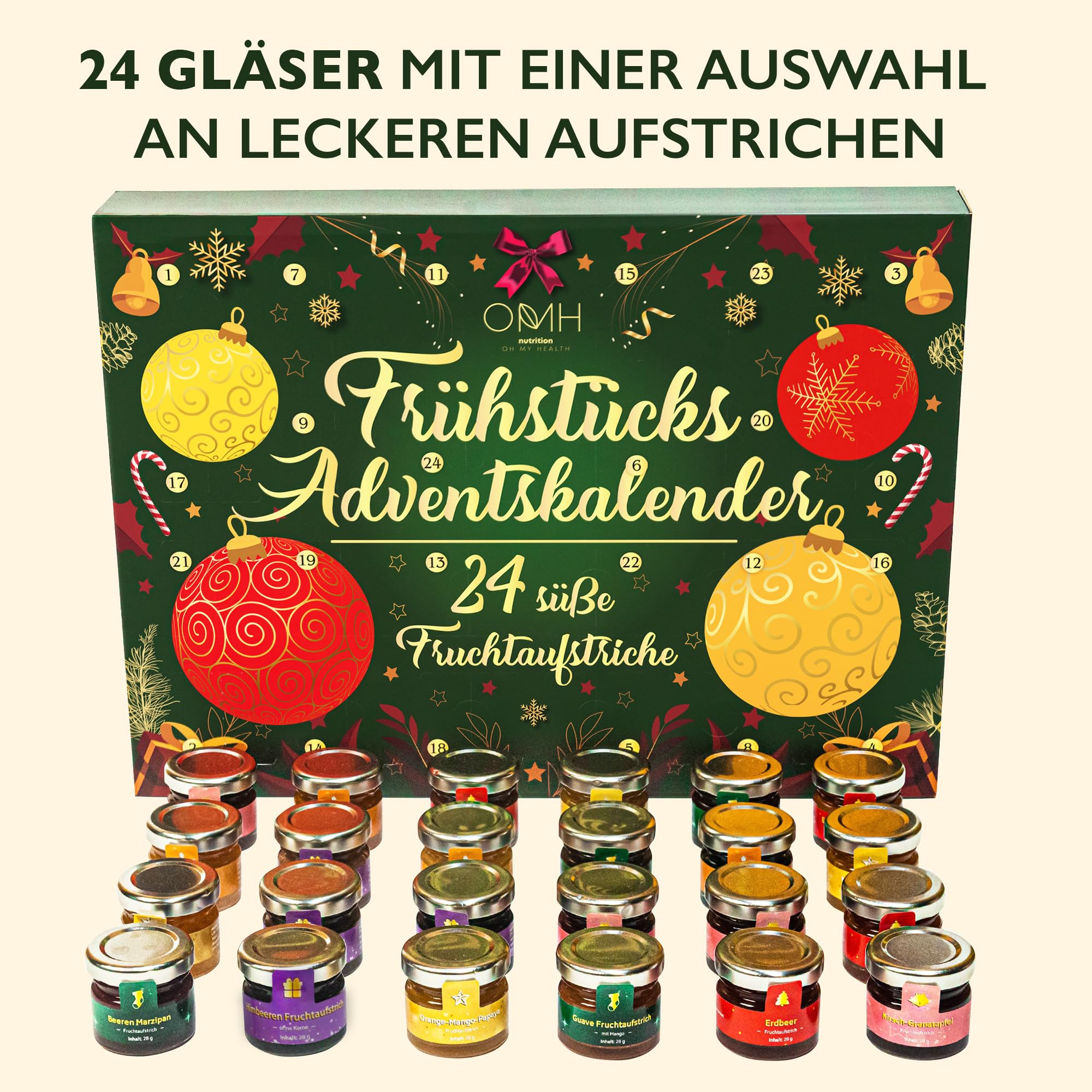 Adventskalender 2025 aus Deutschland Weihnachten Geschenkset (Frühstück)