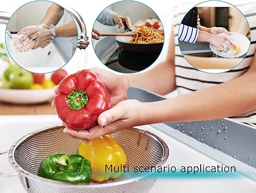 Miniatura 5 de CHAIRLIN Protector de salpicaduras de silicona para fregadero de cocina, protector de salpicaduras para lavar platos, barrera contra salpicaduras de