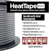 Vista 3 de Radiant Solutions Company Heat Tape Pro - Cable térmico autorregulable - Protección contra la congelación de la presa de hielo a largo plazo