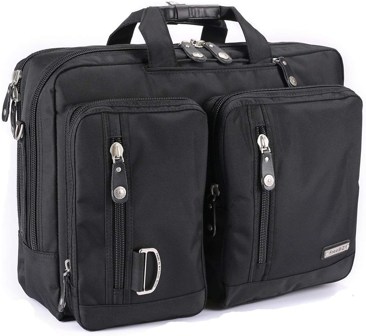 Freebiz Laptop Messenger Bag 18 inch Briefcase Backpack with Handle and Shoulder Strap for Gaming Laptop Dell Asus MSI Black