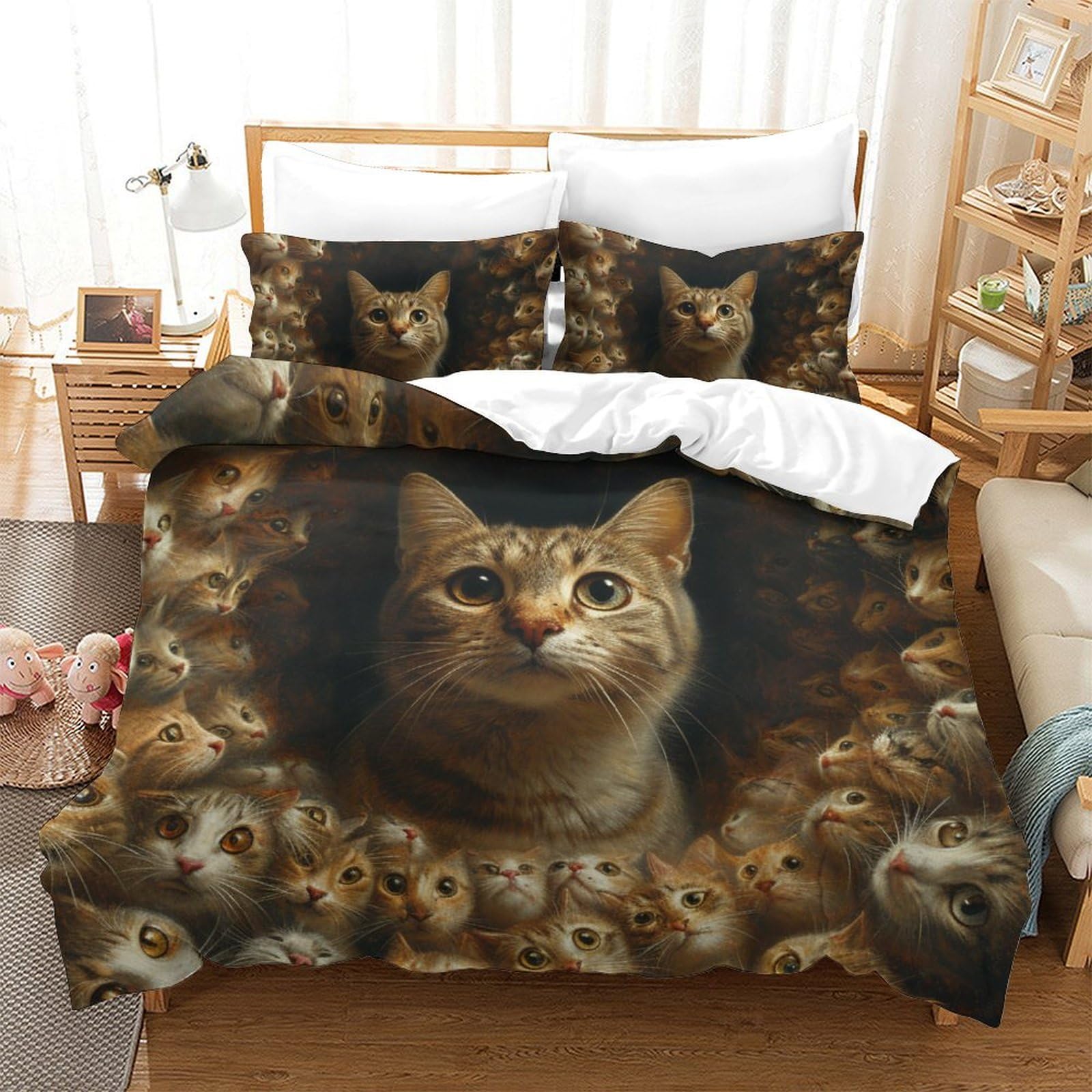 Housse de couette chat 3D pour transformer la chambre des enfants et adolescents