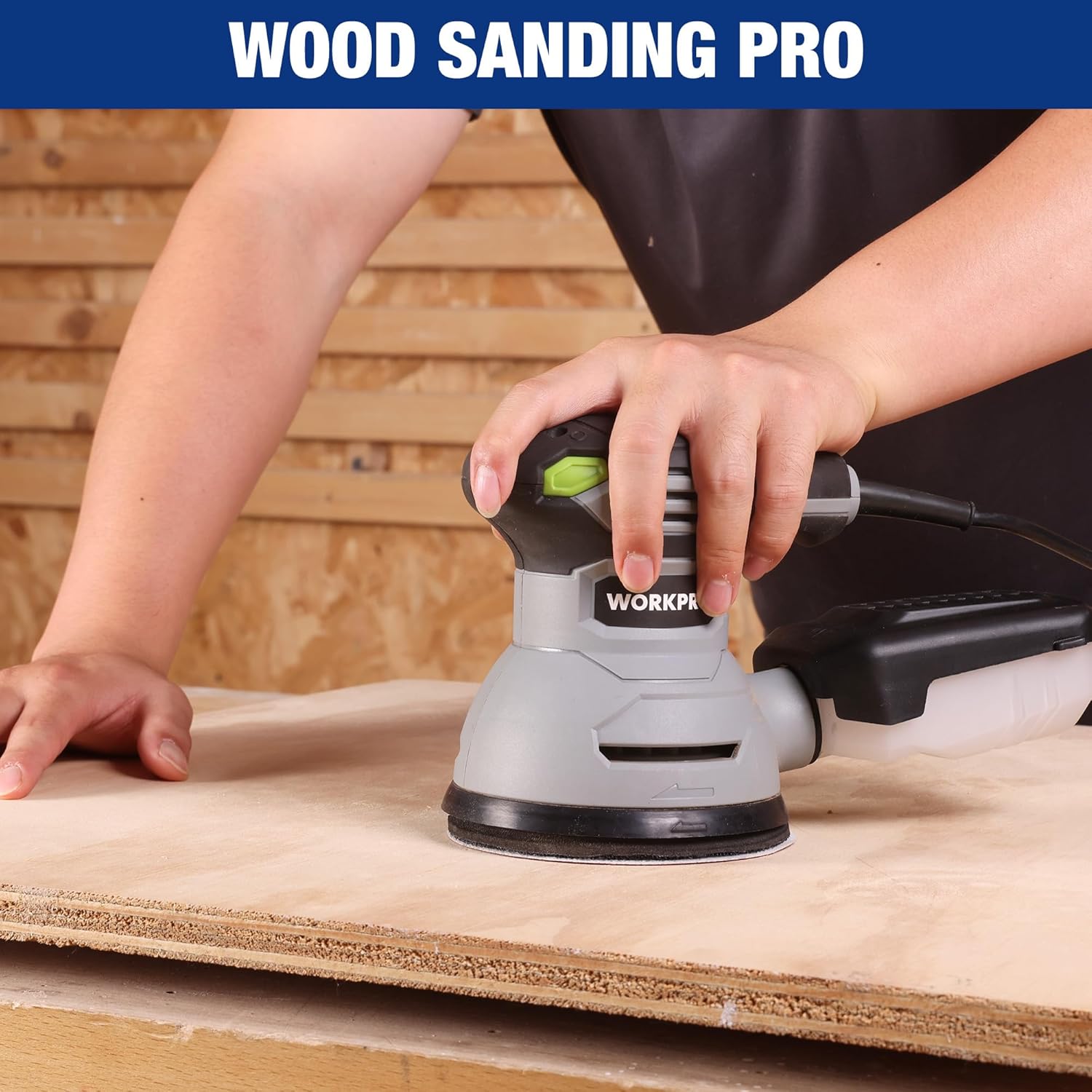 WORKPRO 100-Piece 100 Grit Sanding Discs - 5-Inch 8-Hole Hook and Loop Sandpaper for Random Orbital Sander (Not for Oscillating Tools or Mouse Sander)