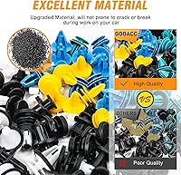 Vista 43 de GOOACC - GRC-47 Clips universales de plástico para guardabarros, 200 clips de remache con 6 tamaños de clips de retención de carrocería