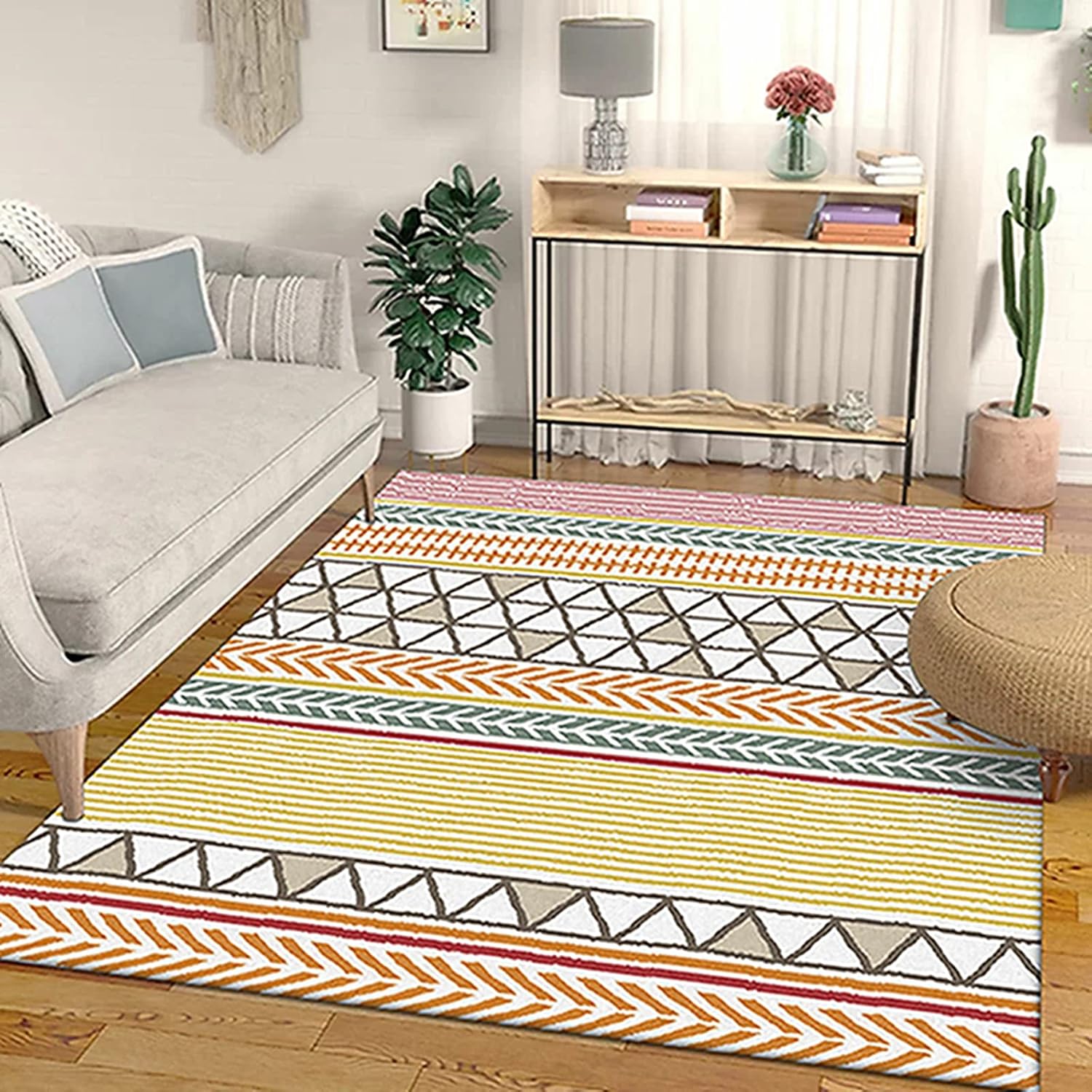 Forluky ラグ カーペット Sale 幾何学 ラグマット 長方形 北欧風 絨毯 100x160cm 滑り止め 夏用 オールシーズン 抗菌防臭 ふわふわ 寝室 ホットカーペット対応 防音 洗えるラグ レッド 子供部屋 おしゃれ リビングルーム 低反発 Forluky ラグ カーペット Sale 幾何学 ラグマット 長方形 北欧風 絨毯 100x160cm 滑り止め 夏用 オールシーズン 抗菌防臭 ふわふわ 寝室 ホットカーペット対応 防音 洗えるラグ レッド 子供部屋 おしゃれ リビングルーム 低反発