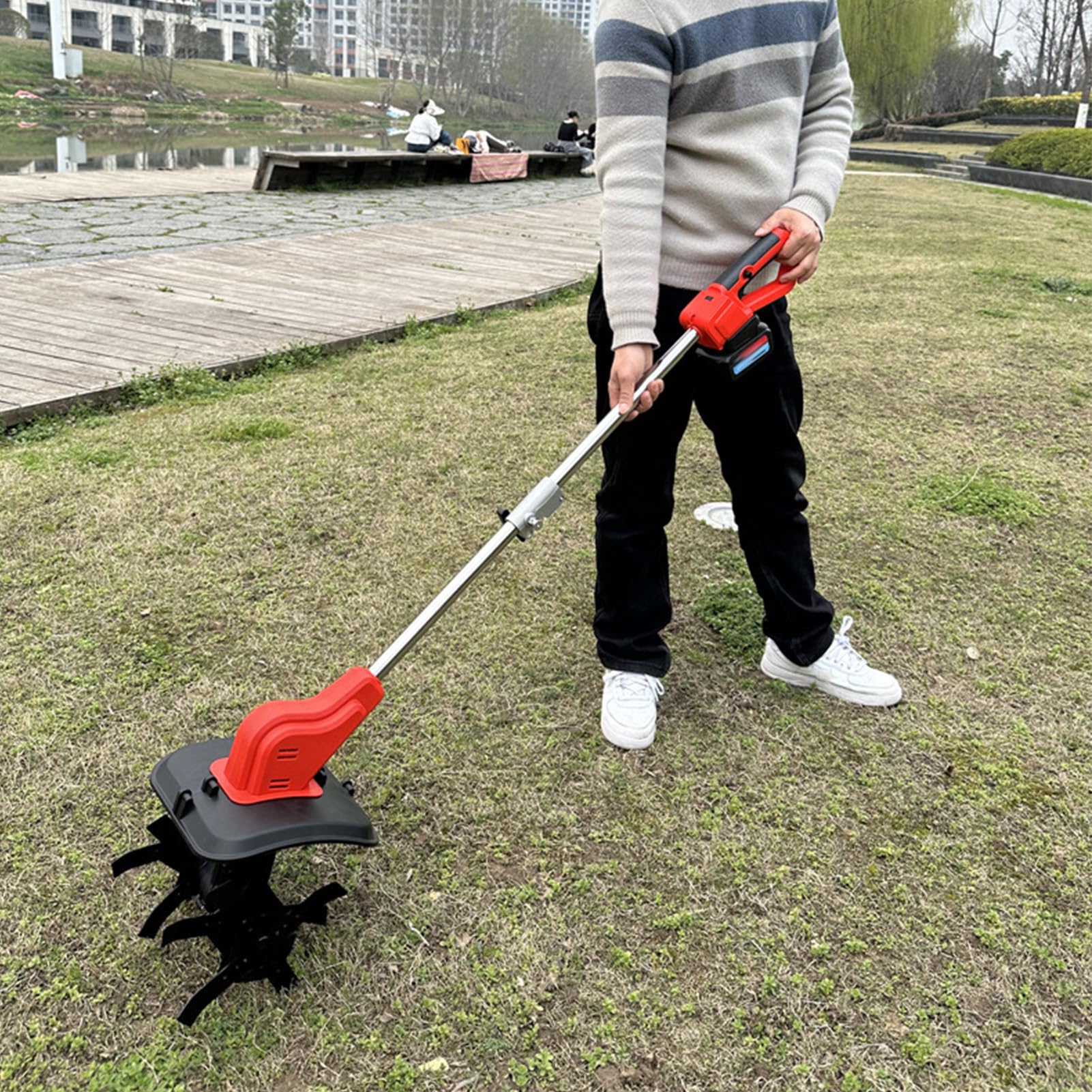 Marhynchus Elektryczna Glebogryzarka Ogrodowa, Lekki ABS, Akumulator Akumulatorowy, Innowacyjny Wyświetlacz Cyfrowy, Ergonomiczna Konstrukcja do Użytku na Trawniku i Ogrodzie