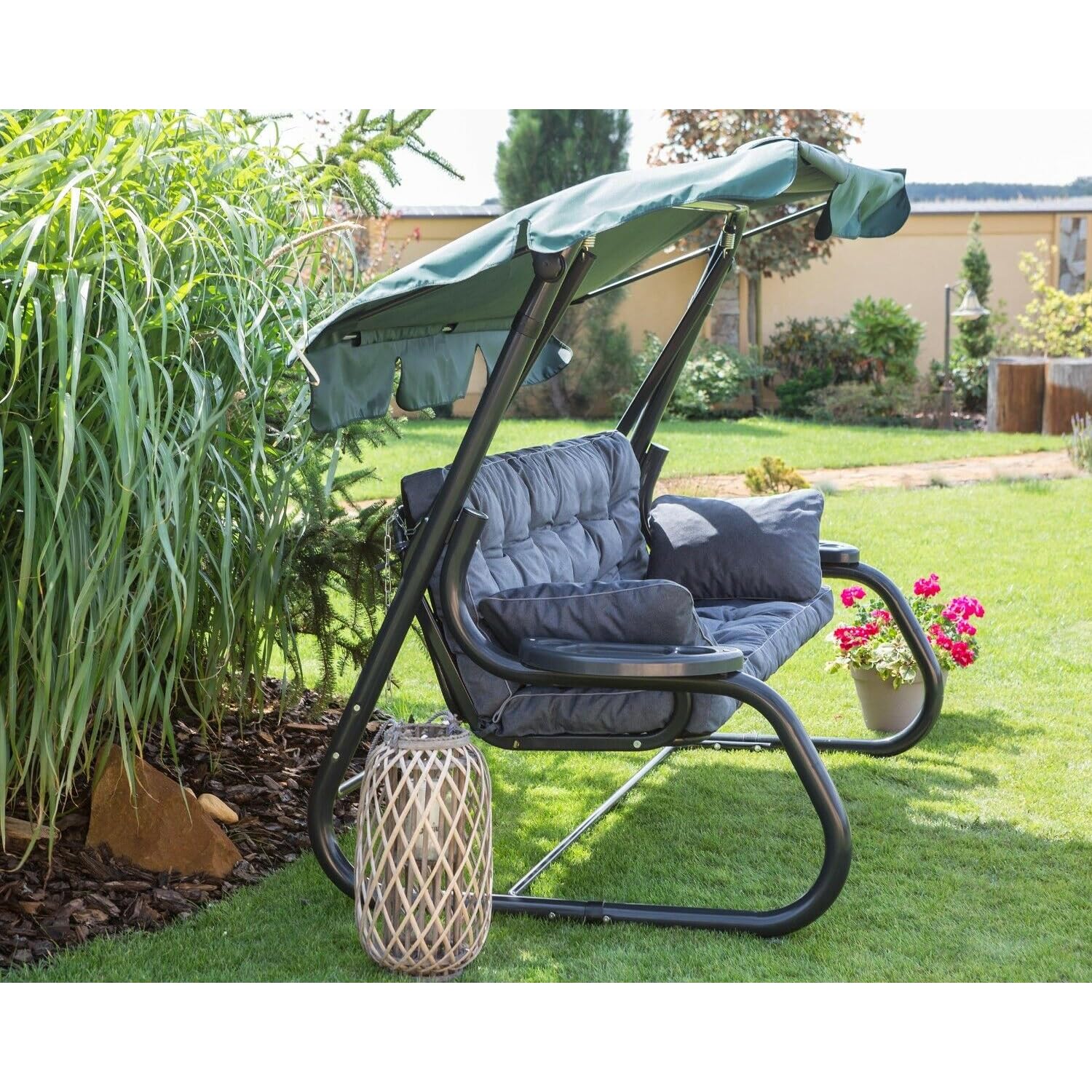 Kissen für Hollywoodschaukel und Gartenbank Gartenkissen Gartenbankauflage Bankauflage Bankkissen Garten Gartenmöbel Schaukelkissen (120 cm, Navyblau)
