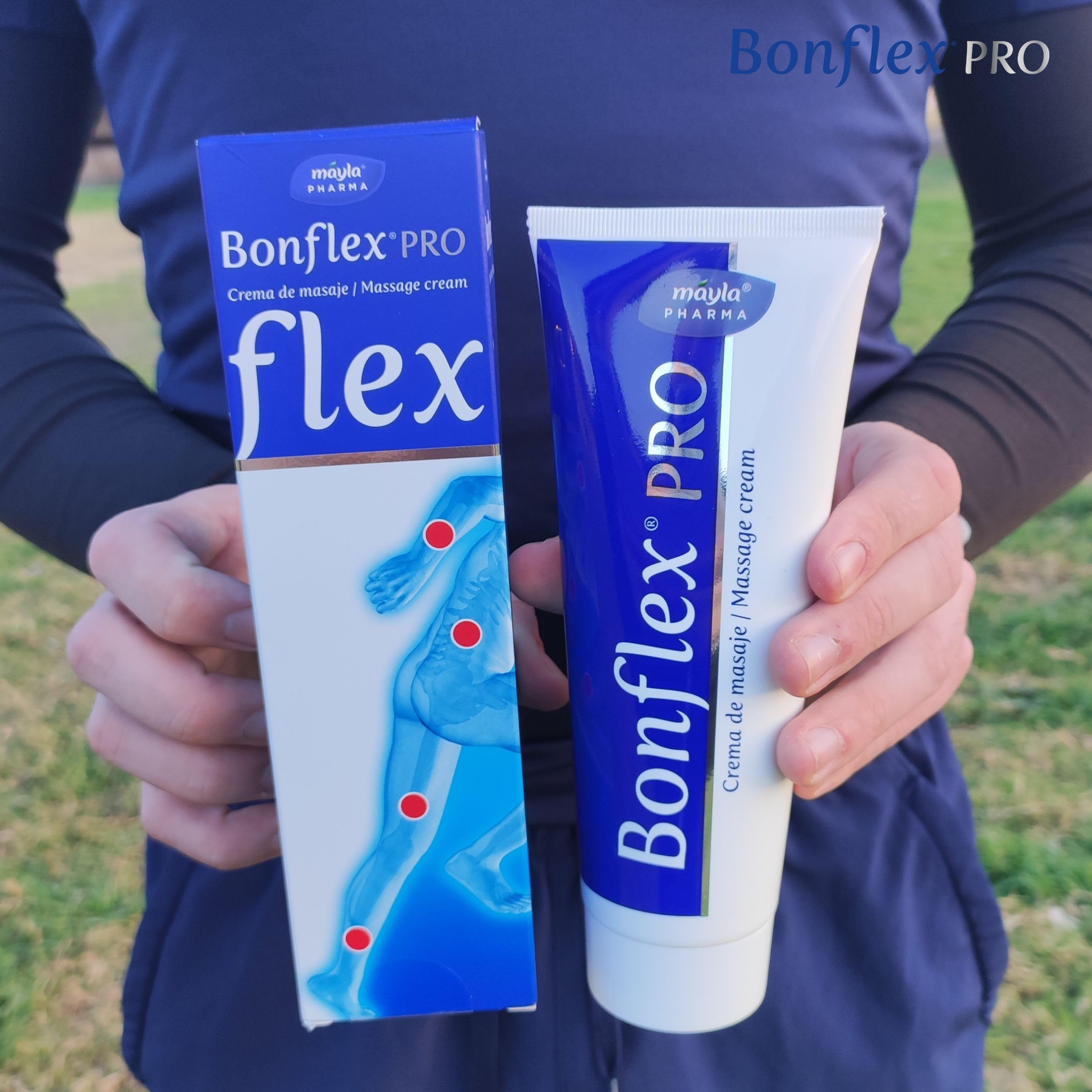Bonflex Pro Crema 250ml | Ingredientes naturales | Crema con efecto calor |Ayuda a preparar y recuperar las articulaciones y músculos, para protegerlos antes y después de la actividad física.