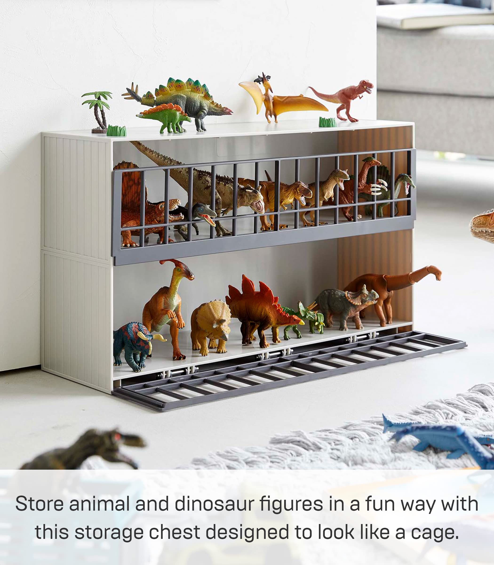 Dinosaur Display Rack Snapklik.com : Yamazaki Home Two-Tier Toy Dinosaur And Animal Display ...