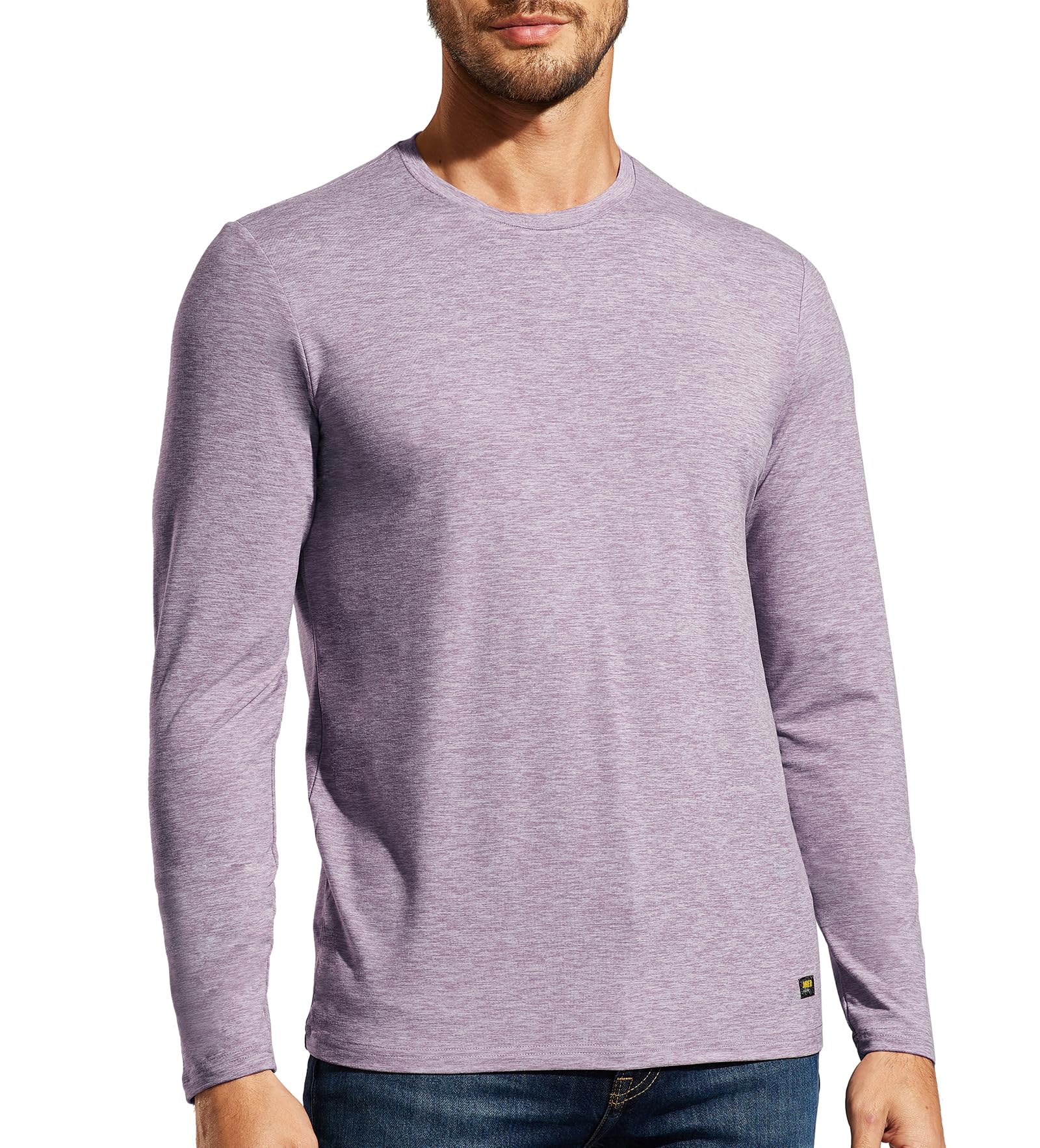 MIERX-Sofort Men's Long Sleeve T-Shirts Lightweight Super Soft Athletic Crew Neck Tees for Running Lounging Casual Workout