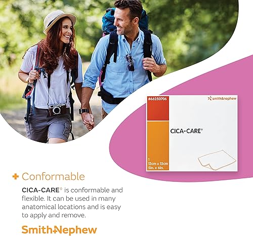 Miniatura 5 de Smith+Nephew CICA-CARE - Lámina de gel de silicona autoadhesiva para el manejo de cicatrices, producto de cuidado de heridas, 5 x 6 pulgadas